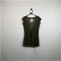 Florence + Fred Women's Green Wrap Blouse / Size 14 / Womens / Green / Nylon