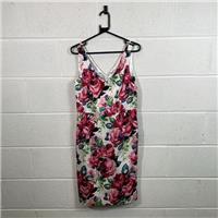Laura Ashley Women's Floral Shift Dress, Size 8, V-Neck, Party/Cocktail / S... - 8 Regular