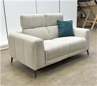 Furniture Village Ezra 2 Seater Sofa Ivory Woven Fabric Adjustable Headrest