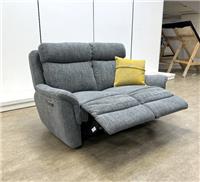 Furniture Village Orlando 2 Seater Sofa Power Recliner Headrests Dark Grey NEW