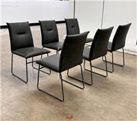 Furniture Village Connubia Maya 6x Black Metal Leg Dining Chairs Set RRP £1700
