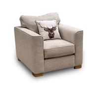 Furniture Village 'Elora' Armchair Stone Woven Fabric Standard Single Chair NEW