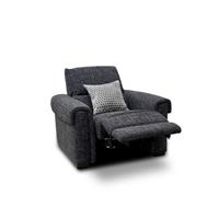 Furniture Village 'Nixon' Chair Power Recliner Fab-Cac-R463 Black Mica Fabric