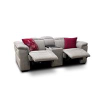 Furniture Village 'Inca' 2 Seater Sofa Recliner Headrest Fridge Console Stone