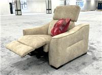 Furniture Village Xavier Armchair Power Recliner Velvet Bfa-Bnn-R26 Cream NEW