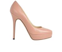 Jimmy Choo Alex Platform Pumps Nude Leather Womens 5