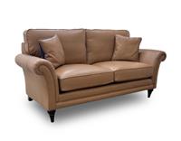 Furniture Village Parker Knoll 'Burghley' 2 Seater Sofa Como Taupe Leather Large