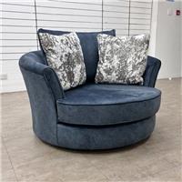 Furniture Village 'Ariana' Snuggler Chair Dapple Ocean Chrome Insert Twister NEW