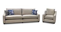 Furniture Village 'Celine' 4 Seater Sofa + Armchair Split Plush Platinum Velvet