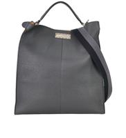 Fendi Peekaboo X-Lite Crossbody Handheld Leather Grey