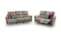 Furniture Village Daytona Power Recliner 3 + 2 Seater Sofa Set Cedar Velvet