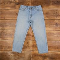 Vintage Levis 556 Jeans 34 x 29 USA Made 90s Stonewash Tapered Blue Womens - 34 Regular