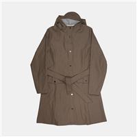 Rains Curve Jacket / Size L / Mid-Length / Womens / Brown / Polyester - L Regular