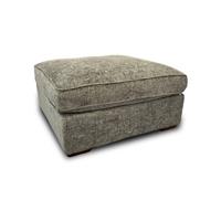 Furniture Village 'Emilia' Large Footstool Grey Chenille Fabric Stool RRP £500