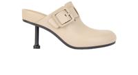 Balenciaga Mallorca Sabo Heels Beige Leather Womens 4