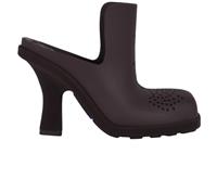 Burberry Highland Mules Burgundy Rubber Womens 3