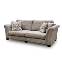 Furniture Village Boutique Aura 4 Seater Sofa Classic Back Velvet Oatmeal NEW
