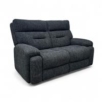 Furniture Village 'Cinemax' 2 Seater Sofa Black Mica Woven Fabric RRP £1300 NEW