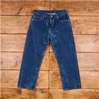 Vintage Levis 505 Jeans 33 x 27 Dark Wash Straight Blue Red Tab Denim - 33 Regular