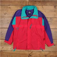 Vintage Columbia Outdoor Jacket L Windbreaker Red - L Regular