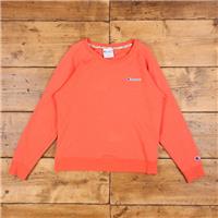 Vintage Champion Logo Sweatshirt L Slim Pink Embroidered Roundneck Pullover - L Regular