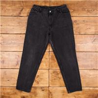 Vintage Levis 550 Jeans 35 x 32 USA Made 90s Dark Wash Tapered Black Womens - 35 Regular