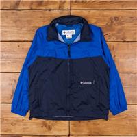 Vintage Columbia Windbreaker Jacket M Gorpcore Packable Full Zip Hooded Blue - M Regular