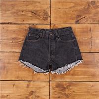 Vintage Levi's Denim Shorts 26 Levis 501 Raw Hem USA Made 90s Womens Dark Wash - 26 Regular