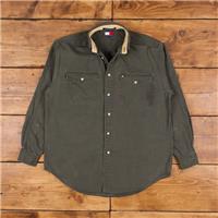 Vintage Tommy Hilfiger Casual Shirt Button S Mens Long Sleeve Green Solid - S Regular