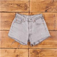 Vintage Levi's Denim Shorts 26 Levis 501 Raw Hem Womens Light Wash Hot Pants - 26 Regular