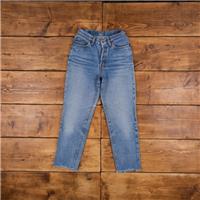 Vintage Levis 17501 Jeans 25 x 25 USA Made 90s Medium Wash Tapered Blue Womens - 25 Regular