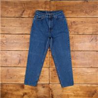 Vintage Levis 521 Jeans 29 x 28 USA Made 90s Stonewash Tapered Blue Womens - 29 Regular