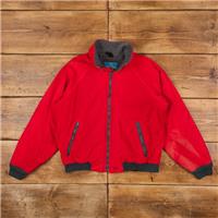 Vintage Woolrich Windbreaker Jacket M 80s Teton Fleece Lined USA Made Red Zip - M Regular