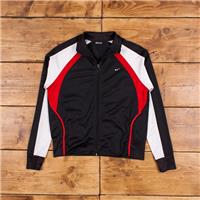 Vintage Nike Cycling Jacket L Sports Swoosh Black Womens Zip - L Regular