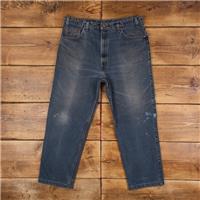 Vintage Levis 540 Jeans 36 x 27 USA Made 90s Dark Wash Straight Blue Brown Tab - 36 Regular