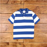 Vintage Single Stitch T Shirt Polo Shirt Medium 80s USA Made Signal Stripe Tee - Medium Regular