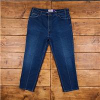 Vintage Levis 540 Jeans 38 x 29 USA Made 90s Dark Wash Straight Blue Brown Tab - 38 Regular