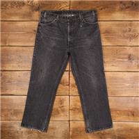 Vintage Levis 517 Jeans 38 x 30 USA Made 90s Dark Wash Bootcut Grey Orange Tab - 38 Regular