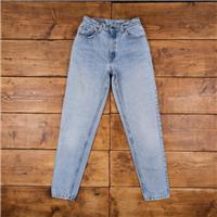 Vintage Levis 551 Jeans 28 x 33 USA Made 90s Stonewash Tapered Blue Womens - 28 Regular