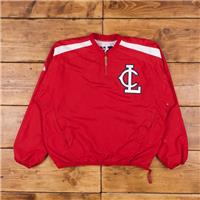 Vintage Majestic Windbreaker Jacket M College Red - M Regular