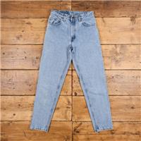 Vintage Levis 550 Jeans 29 x 31 90s Stonewash Tapered Blue Womens Red Tab - 29 Regular