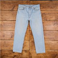 Vintage Levis 505 Jeans 38 x 31 USA Made 90s Stonewash Straight Blue Red Tab - 38 Regular