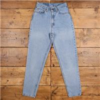Vintage Levis 520 Jeans 27 x 31 USA Made 90s Stonewash Tapered Blue Womens - 27 Regular
