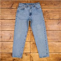 Vintage Levis 580 Jeans 33 x 32 90s Stonewash Straight Blue Womens Red Tab - 33 Regular