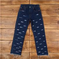 Vintage Levis 701 Jeans 27 x 27 USA Made 90s Raw Hem Dark Wash Straight Blue - 27 Regular