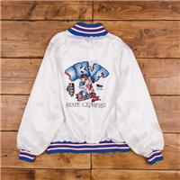 Vintage Chicago Shirt & Lettering Varsity Jacket 3XL 90s Bomber Raglan Satin - 3XL Regular