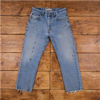 Vintage Levis 505 Jeans 33 x 29 Stonewash Straight Blue Red Tab Denim - 33 Regular