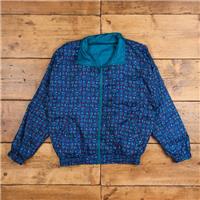 Vintage Wilson Windbreaker Jacket M 90s Reversible Check Multicoloured Zip - M Regular