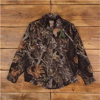 Vintage L.L.Bean Real Tree Shirt Button S Womens Long Sleeve Brown Camouflage - S Regular