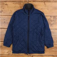 Vintage L.L.Bean Outdoor Jacket M Reversible Fleece Quilted Blue Womens Zip - M Regular